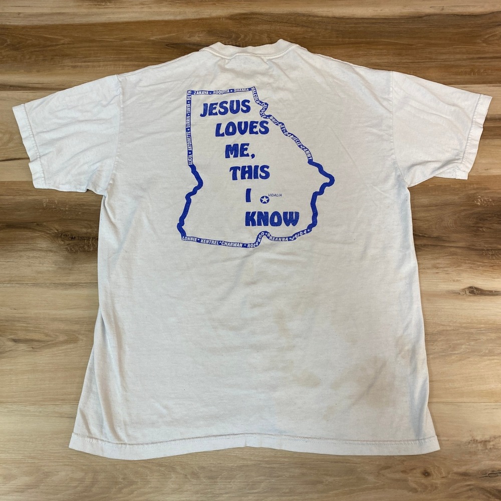 Hanes Vintage Jesus T Shirt Adult Medium Georgia Hanes 2000‎ Y2K